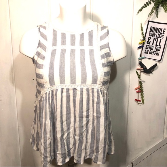 Lane Bryant Tops - Lane Bryant- baby doll tank with lace sz 16